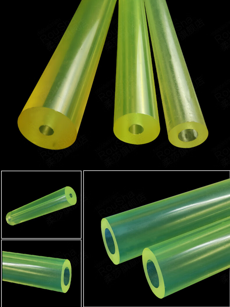 聚氨酯空心棒材减震pu棒弹性胶棒优力胶棒橡胶棒切割冲垫片 外25内12