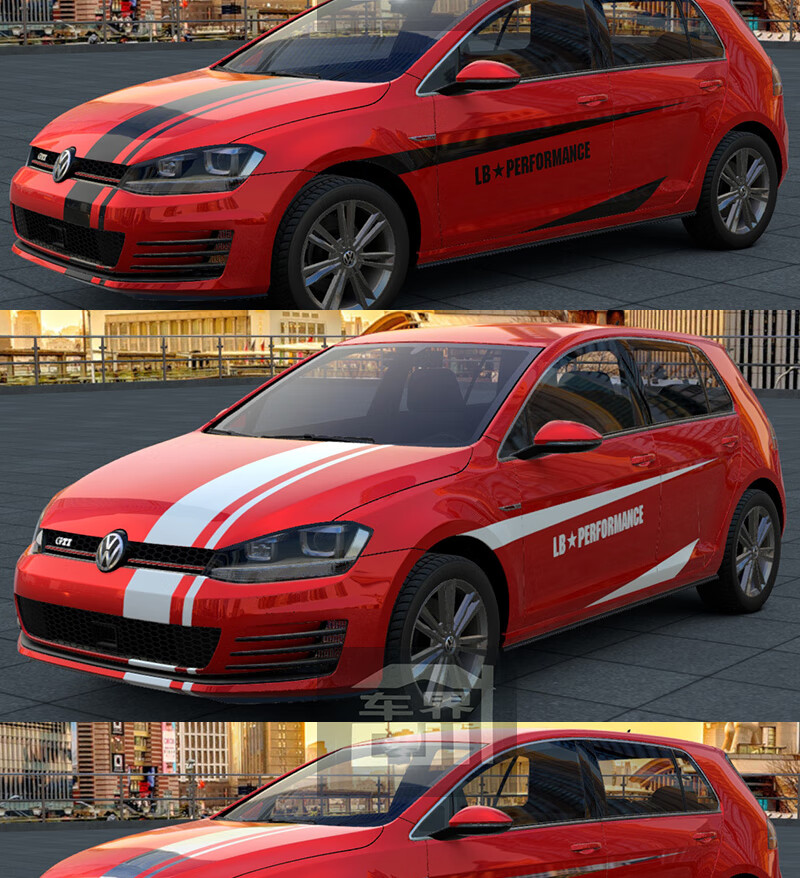 拉花大众高尔夫polo探岳探歌朗逸cc车贴改装饰车身贴纸汽车贴拉花定制