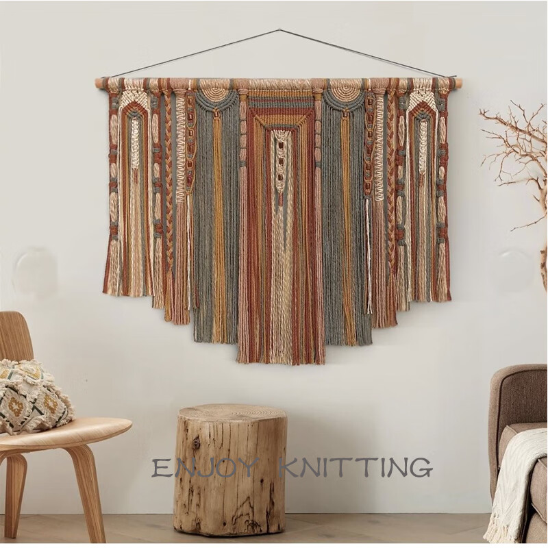 波西米亚风挂饰 原始部落手工编织挂毯民族风波西米亚挂饰摩洛哥风格
