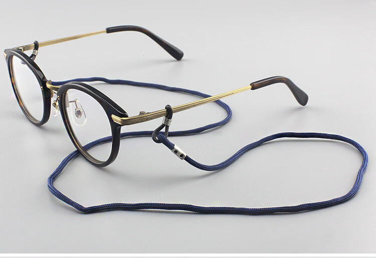 爱诺登眼镜绳运动防滑挂链眼睛固定防掉涤纶带可调节儿童眼镜挂绳黑色