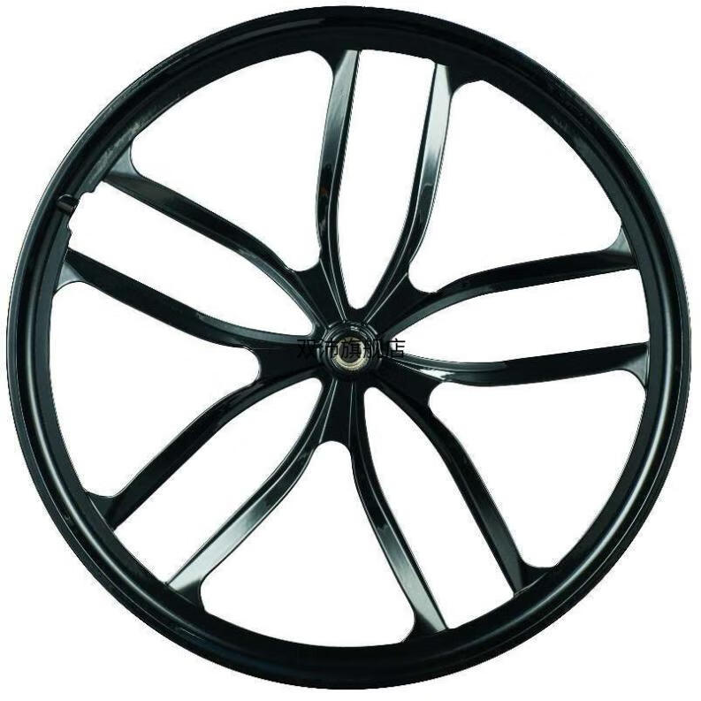 26寸275寸十刀镁合金山地自行车一体轮组培林轮毂26寸白色一对旋飞