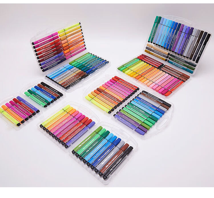 单色三角水彩笔单支自选补色散装配色大红色蓝色黄色黑色十支8号天蓝5