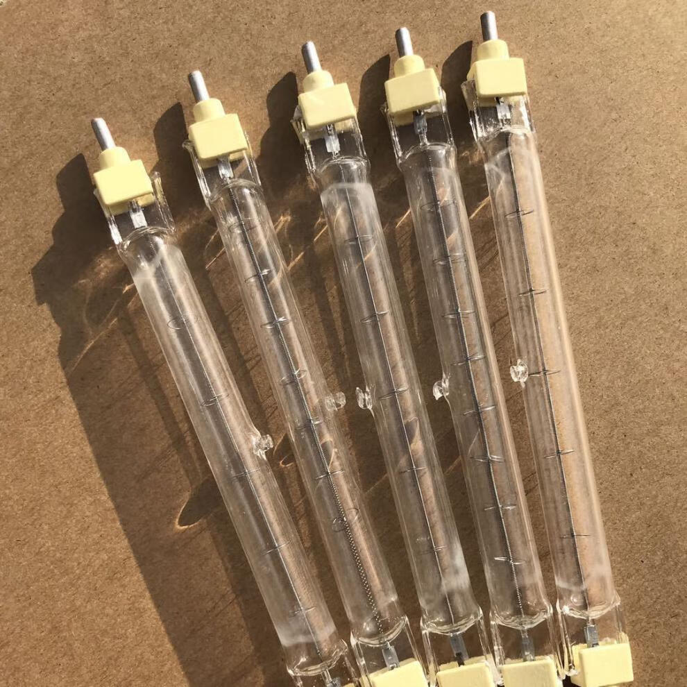 烤鸭炉灯管夹式碘钨灯管工地灯500w1000w太阳灯管耐高温卤钨灯2支500w