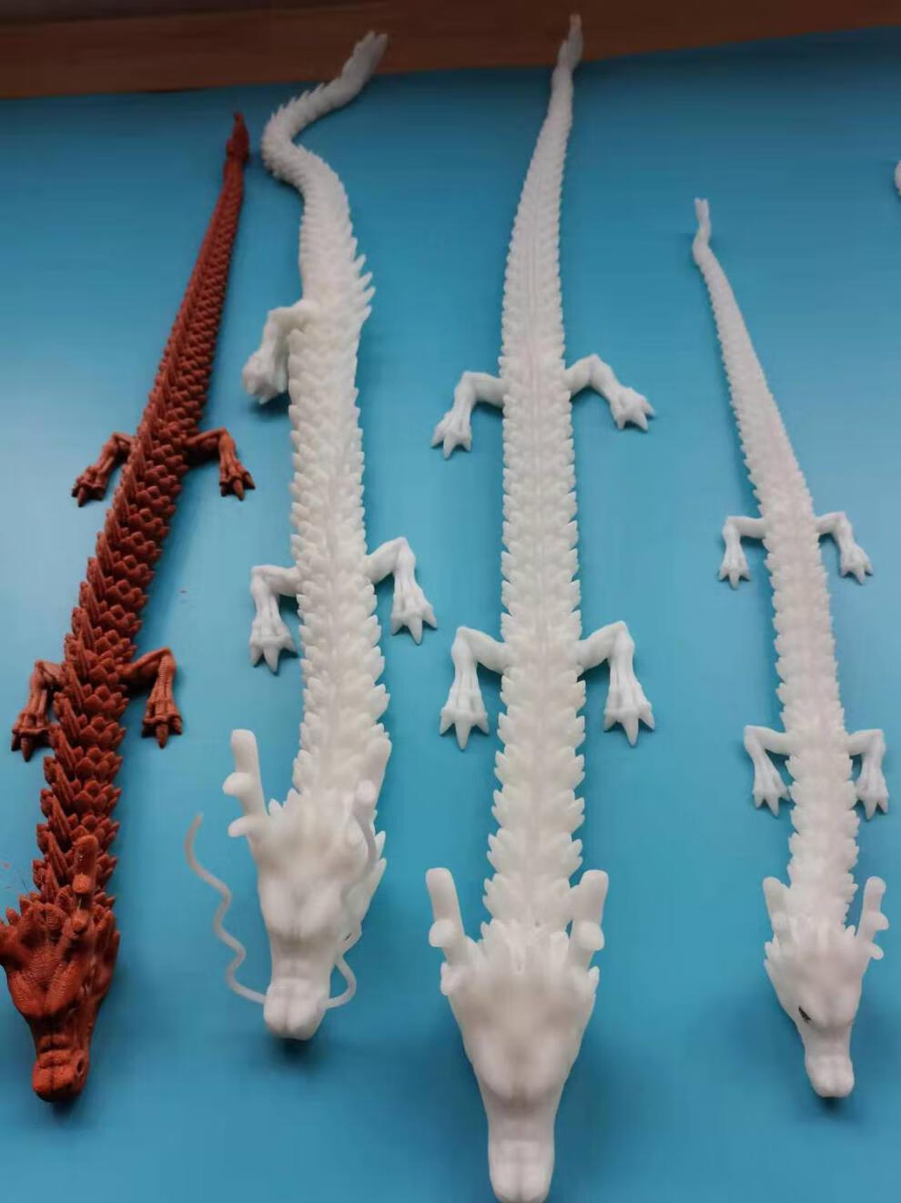 3d打印玩具摆件玩具龙活动关节龙模型新款居家礼物礼佳品象牙白小款约