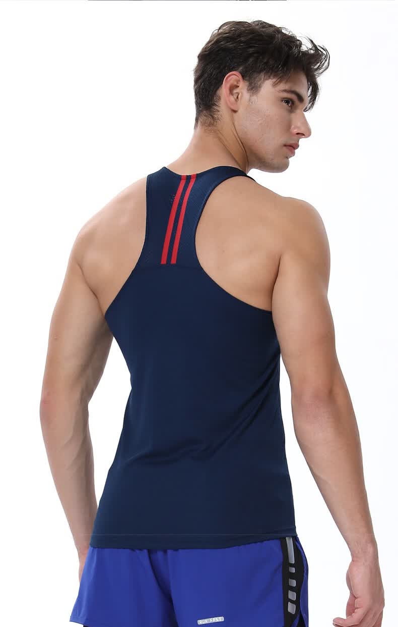 无袖t恤男夏季运动紧身衣健身服训练速干田径跑步透气背心上衣bx102黑