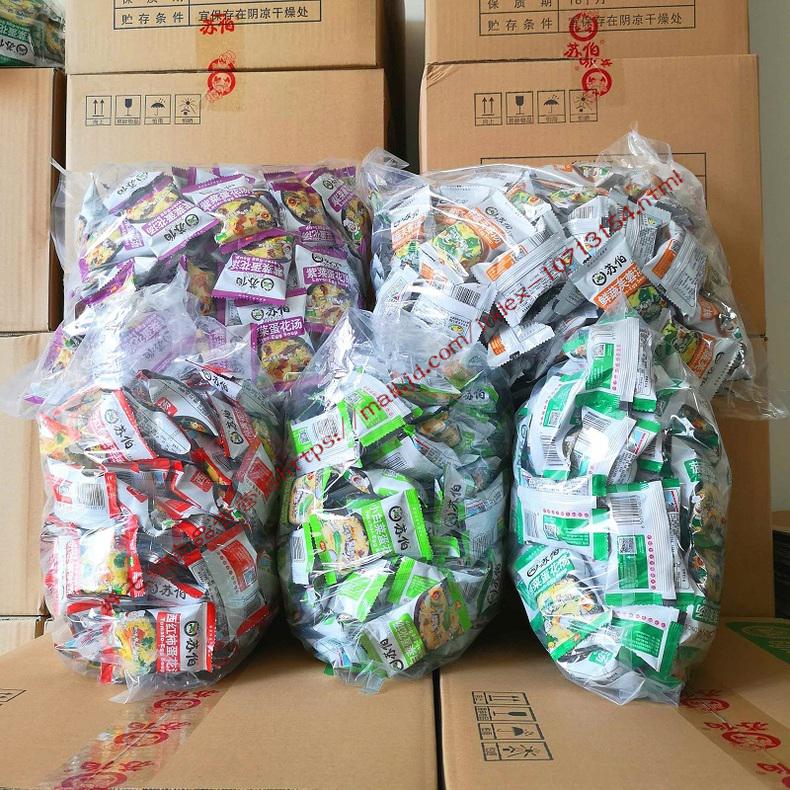 汤 速食汤6g100包批发紫菜菠菜西红柿芙蓉鲜蔬速溶汤餐饮外卖 紫菜蛋