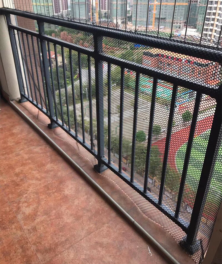 勋诚黑色塑料平网格儿童安全楼梯防护网阳台防猫跳楼家用安封窗网白色