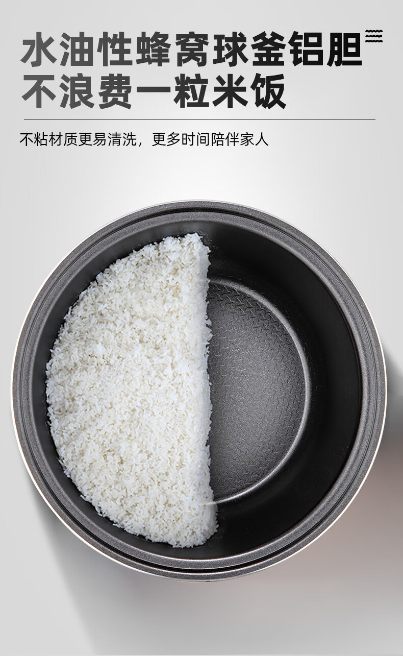 廉宝迷你家用电饭煲1人-2人网红小型电饭锅学生宿舍单人同款 香槟色1.