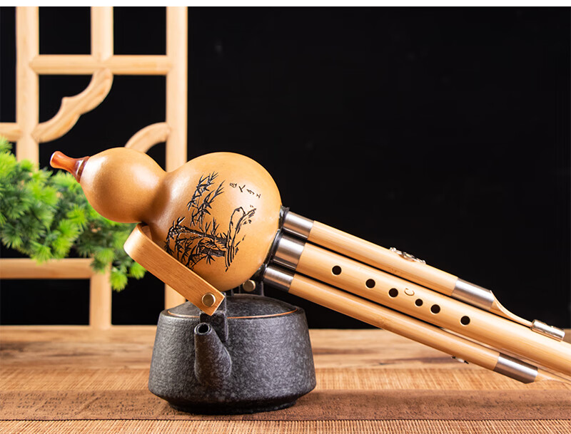 七孔加键葫芦丝 云南民族乐器楠竹七孔c调降b调g调f调学生 教学 演奏