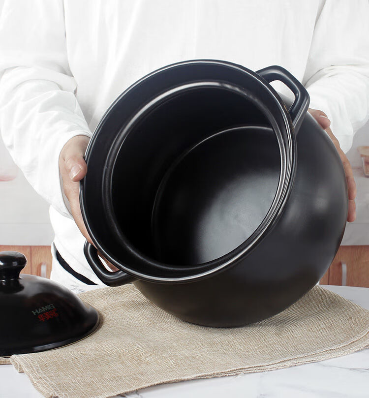 大砂锅煲家用燃气明火耐高温特大号陶瓷沙锅煎药煲汤炖煮锅可干烧6600