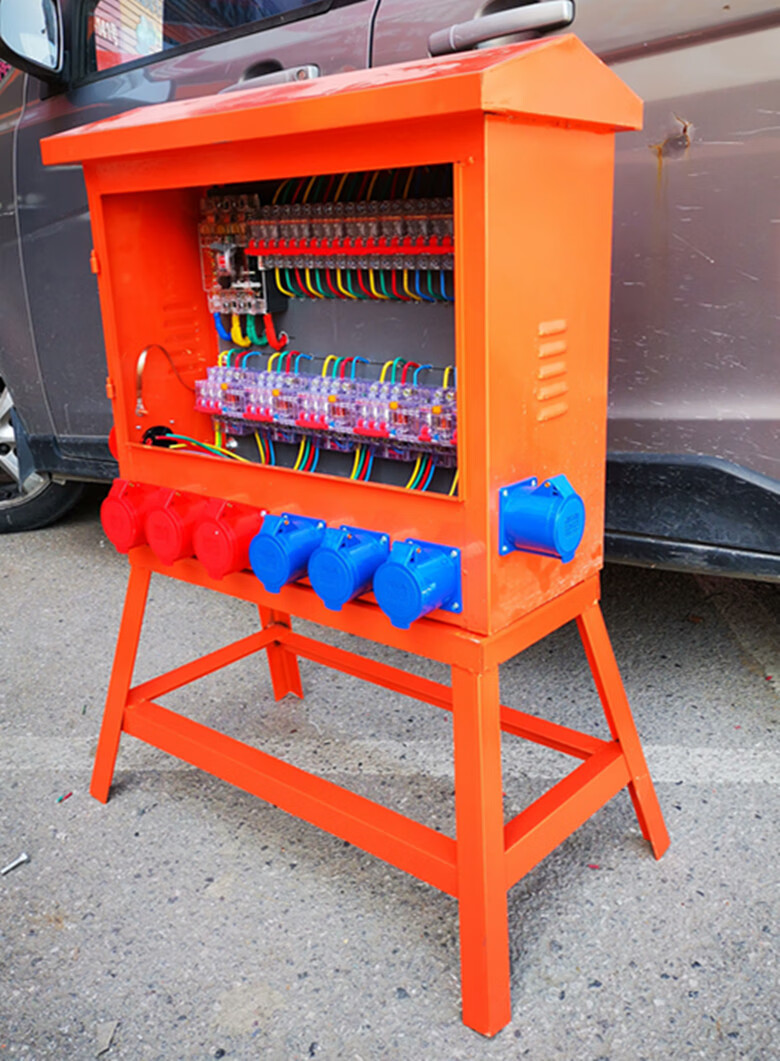 户外二级配电箱一级三级楼层航空工业快插座动力水照明箱 4路380v 8路