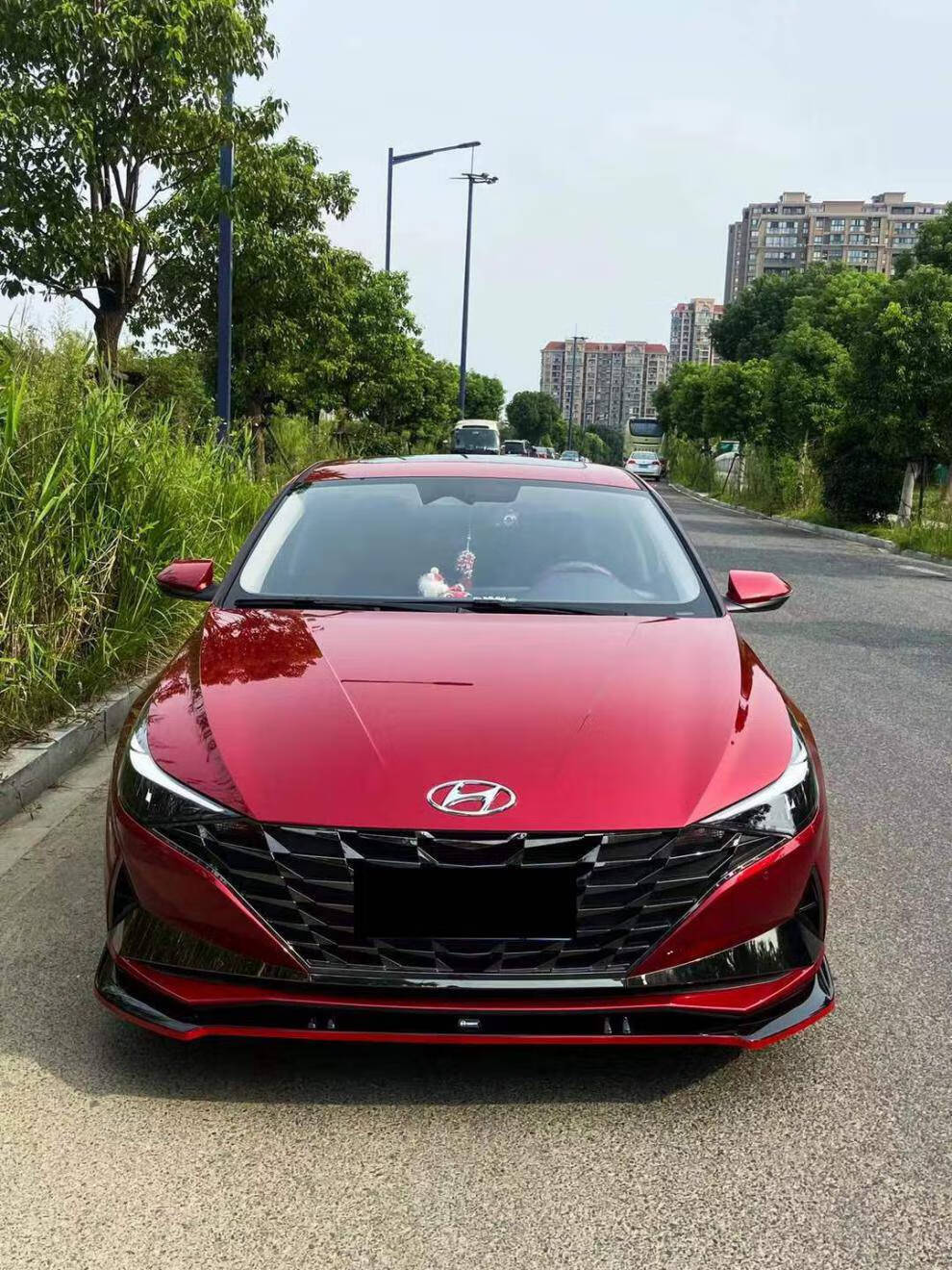 适用于21款现代七代伊兰特前铲北京一体式后扰流改装包围后唇前唇侧裙