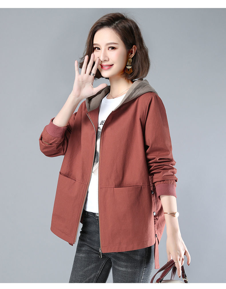 女士外套春秋款短外套女2020新款春秋装韩版宽松风衣女春季时尚夹克连