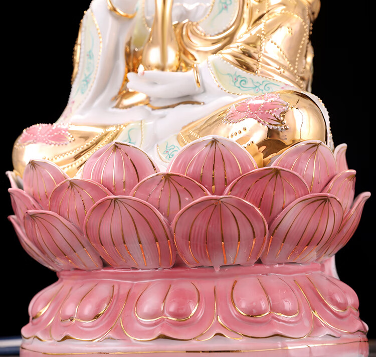 家用神像家居摆件金身观世音菩萨 14寸 金身观音【图片 价格 品牌