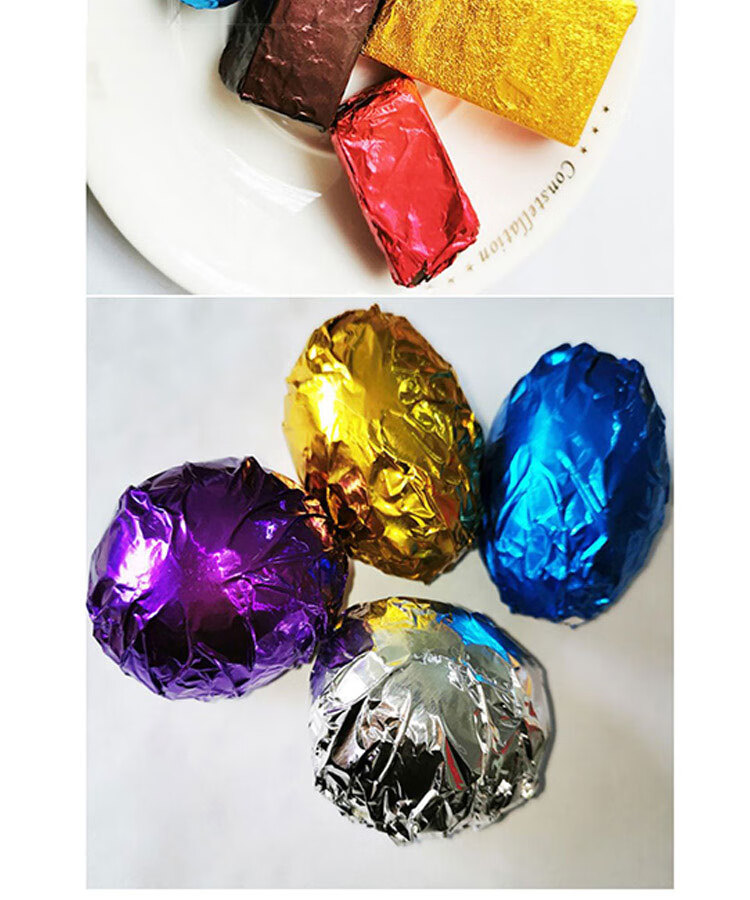 黑芝麻丸锡纸黑芝麻丸包装彩色锡纸巧克力龙珠糖果茶叶双面铝箔纸88cm