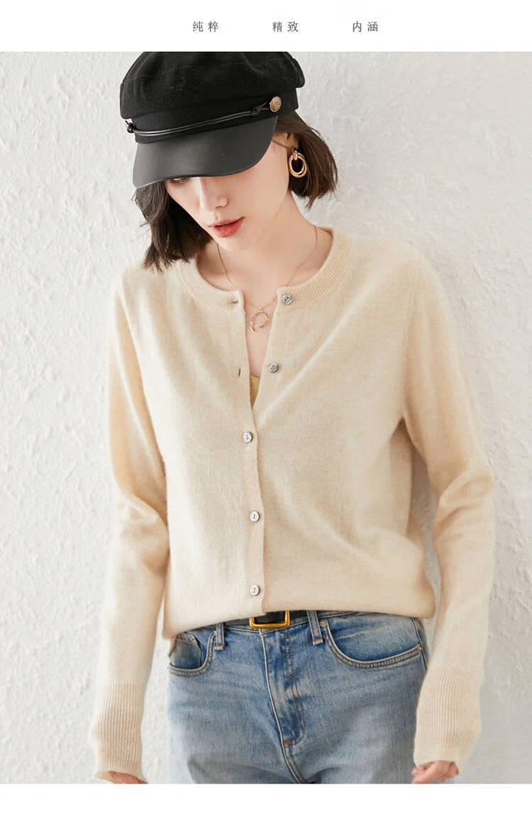 外套衫圆领秋冬季2021新款外搭女式内搭毛衣女士内穿针织打底上衣女生