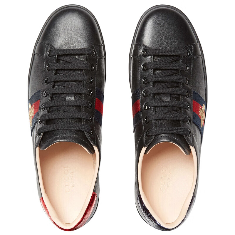 gucci/古驰ace系列男鞋 古奇男士小蜜蜂刺绣休闲鞋低帮板鞋运动鞋