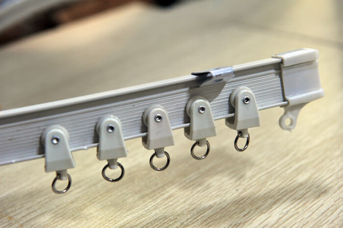 重型铝合金窗帘轨道直轨弯轨窗帘轨纳米静音滑轨导轨滑道大号铝合金直