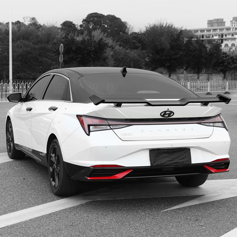 (伊兰特改装件)21-22新款现代第7七代伊兰特尾翼改装22款伊兰特大尾翼