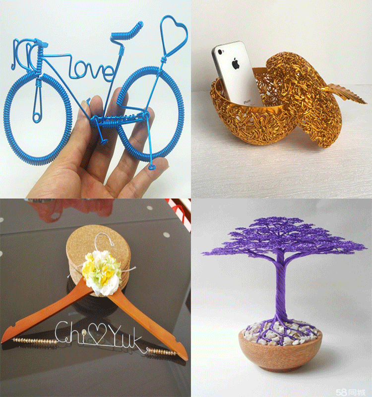 彩色铝线手工diy材料金属丝工艺品造型编字软铝丝自行车配件材料20mm