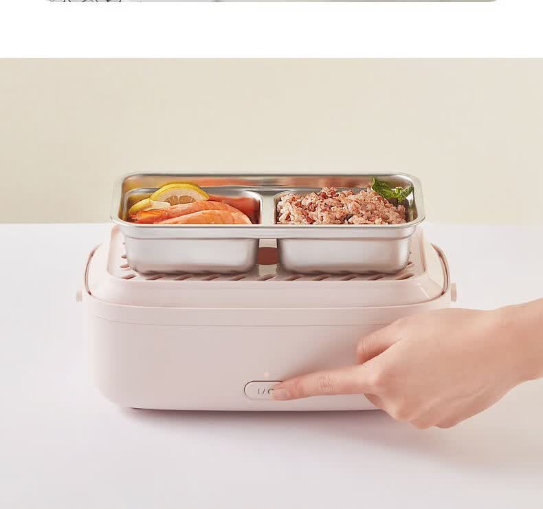 美的(midea)电热饭盒自热保温双层便当盒小巧便捷式上班族蒸饭可插电