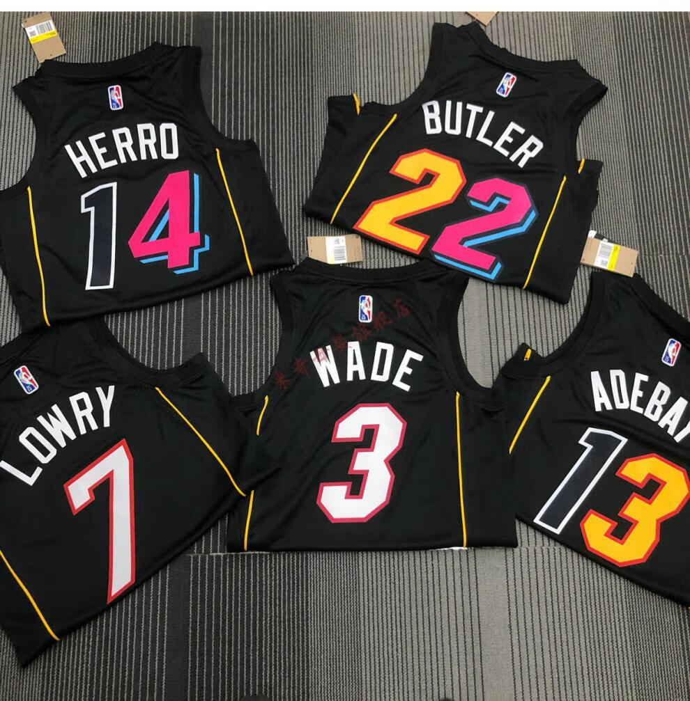 nba联名腾讯体育热火队22号巴特勒球衣套装奥拉迪波洛瑞阿德巴约希罗