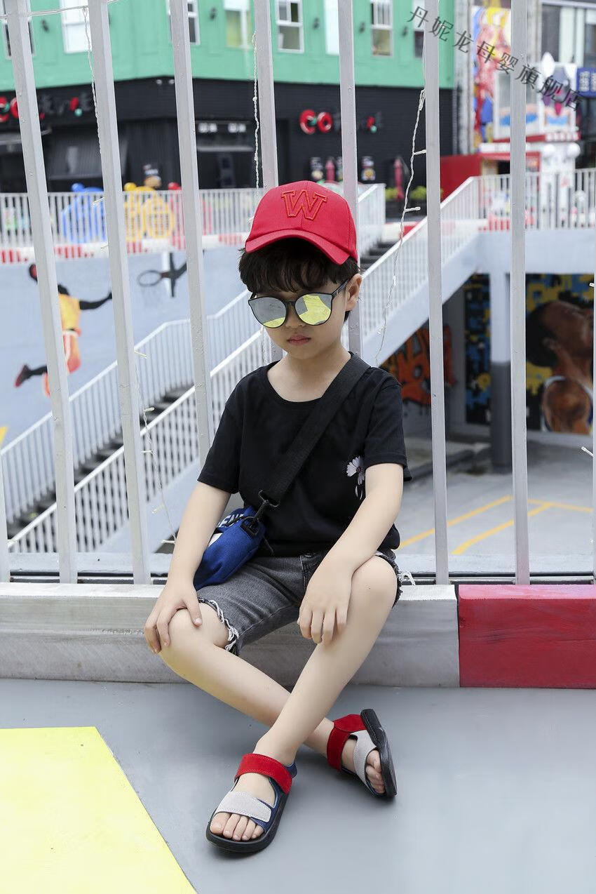 男童凉鞋软底2-6岁宝宝凉鞋韩版小童沙滩鞋婴幼儿学步凉鞋小男孩 8812