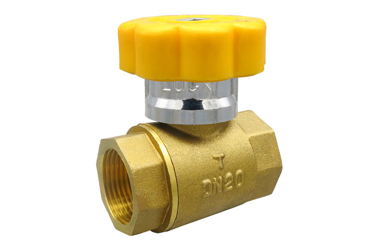 黄铜磁性锁闭球阀4分6分水表前阀门暖气热力供暖锁阀总阀带锁开关 4分