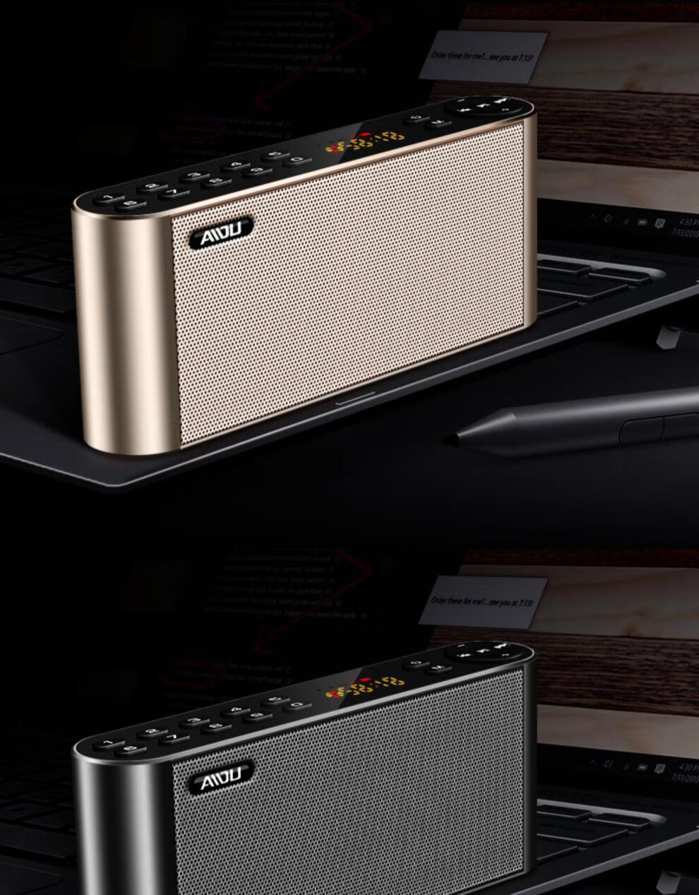 老人老年人便携式小型迷你音箱爱度q8新款蓝牙音箱便携式音乐播放器可