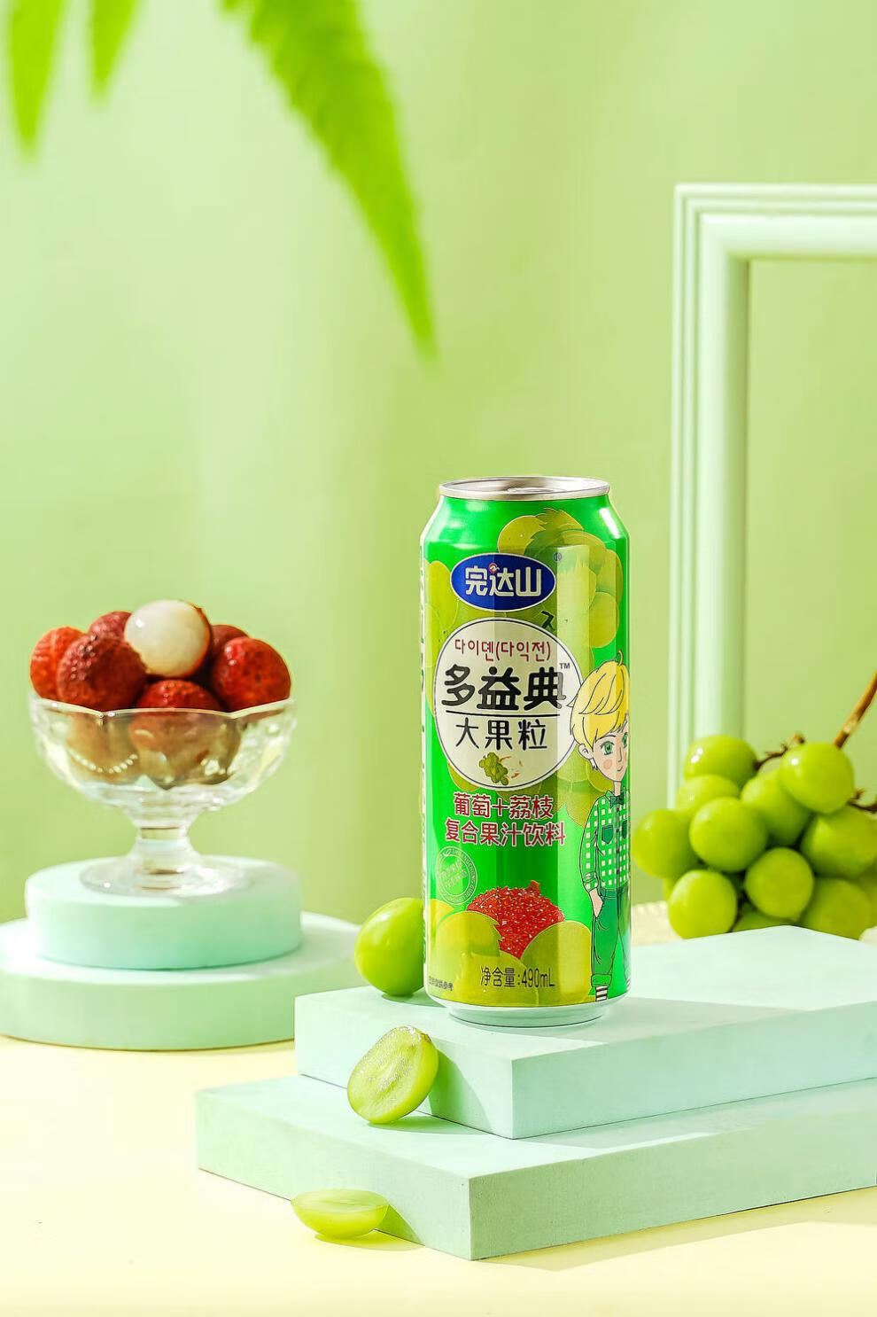 京选美食完达山大果粒果肉果汁葡萄荔枝黄桃味高颜值网红饮料厂家直发