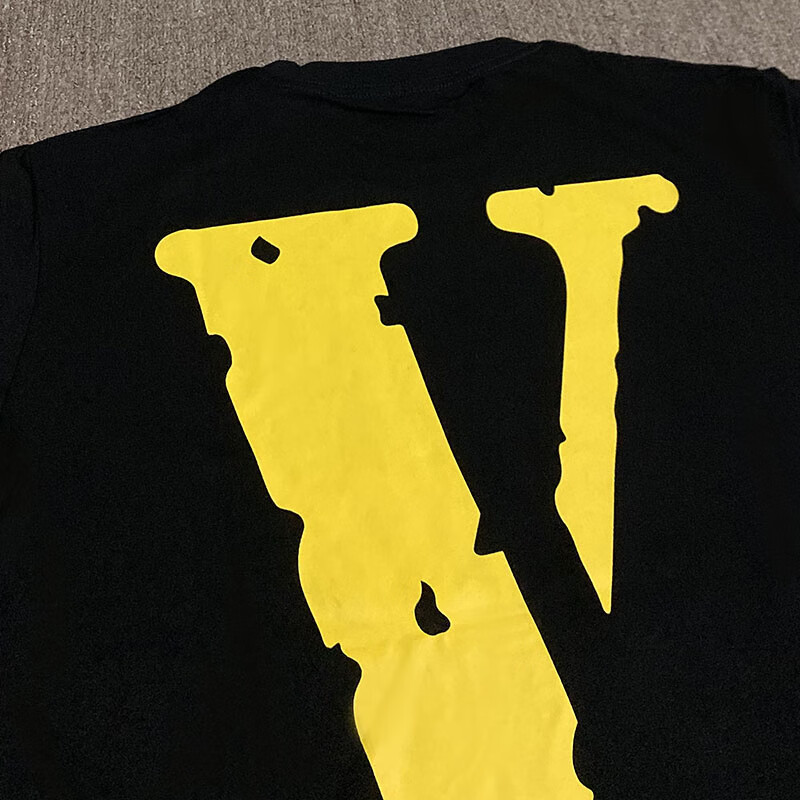 高街说唱嘻哈vlone短袖衣服男女p up大v t恤反光t 白色粉v s【图片