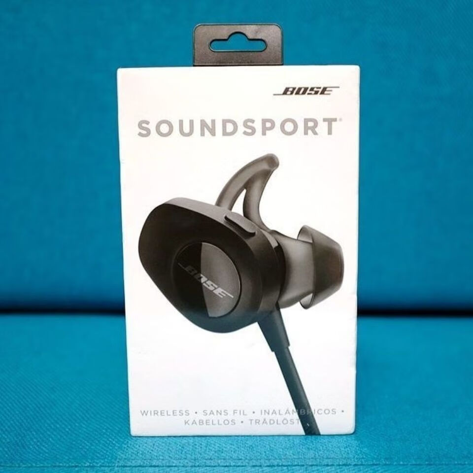 bosesoundsportwireless无线蓝牙运动跑步耳机boss博士耳麦塞黑色简装