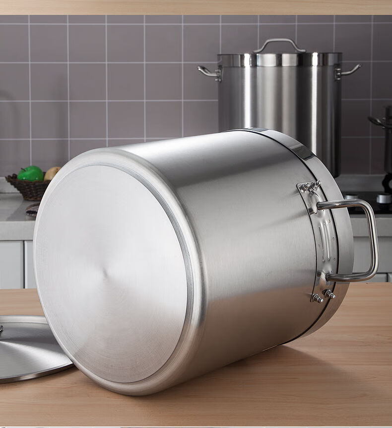 304不锈钢汤桶一体成型加厚大桶电磁炉商用桶锅煮熬高桶汤锅家用 25*
