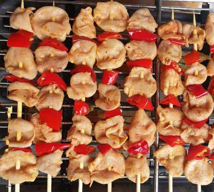 泡椒脆肚串红椒鸽肚串铁板烧烤串串商用冷冻食材60串