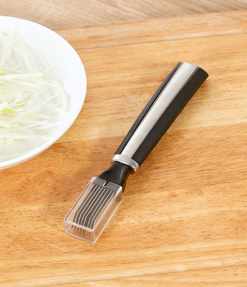 汉泊科切葱花葱丝刀刨丝刀切葱神器切葱刀切丝器不锈钢刮丝刀厨房小