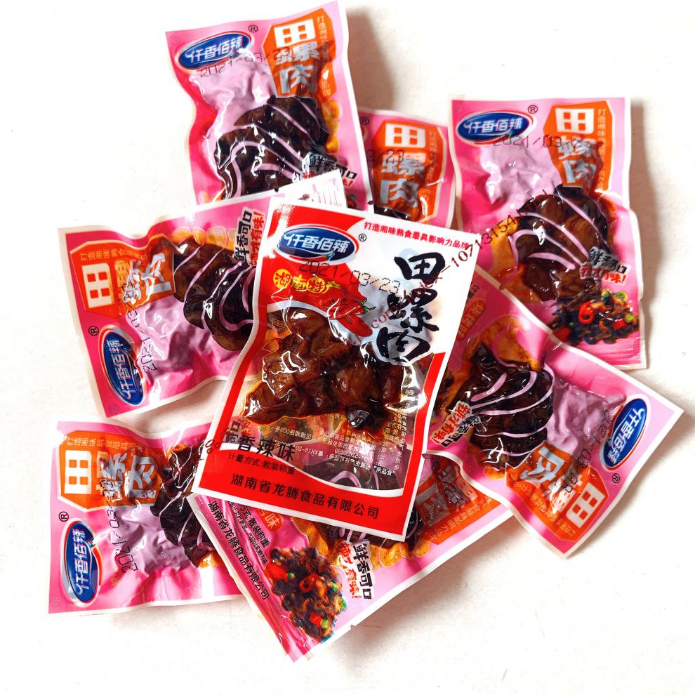 田螺肉湖南特产香辣螺蛳肉大辣条即食零食麻辣螺丝肉零食香辣250g烧烤
