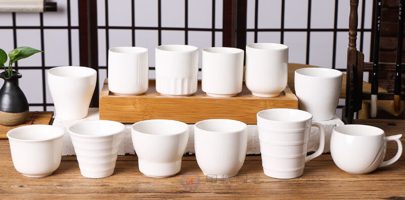 小米(m15i)生态米家通用10个装大容量茶盅陶瓷瓷器茶杯酒店专用