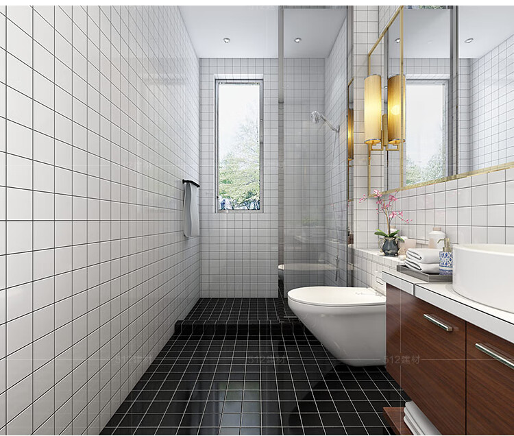 北欧小白砖厨房墙砖300x600卫生间瓷砖格子厕所地砖30浴室墙面砖12号