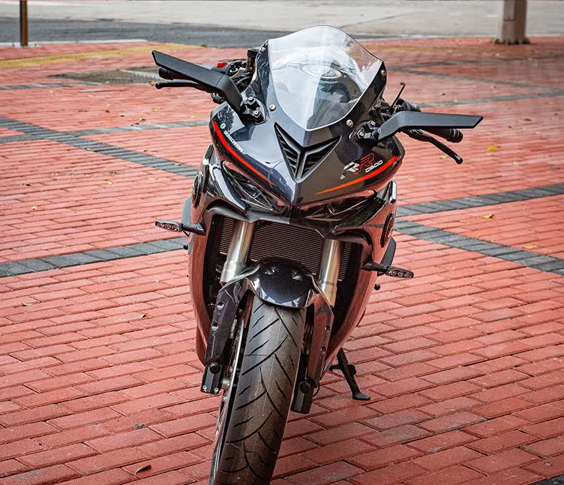 适用赛600春风250sr铃木gsx250改装摩托车通用定风翼后视镜反光镜 定