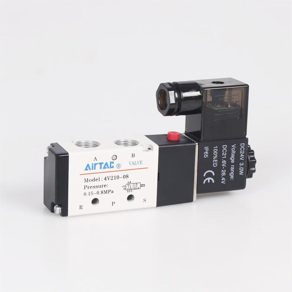 气动电磁阀4v210-08 4v310-10 4v110-06 4v410-15dc24v 4v310-08