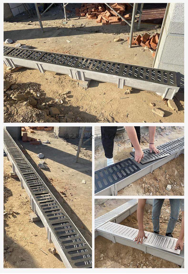 排水沟槽成品线性缝隙式排水沟树脂不锈钢排水槽家用厨房雨水槽u型