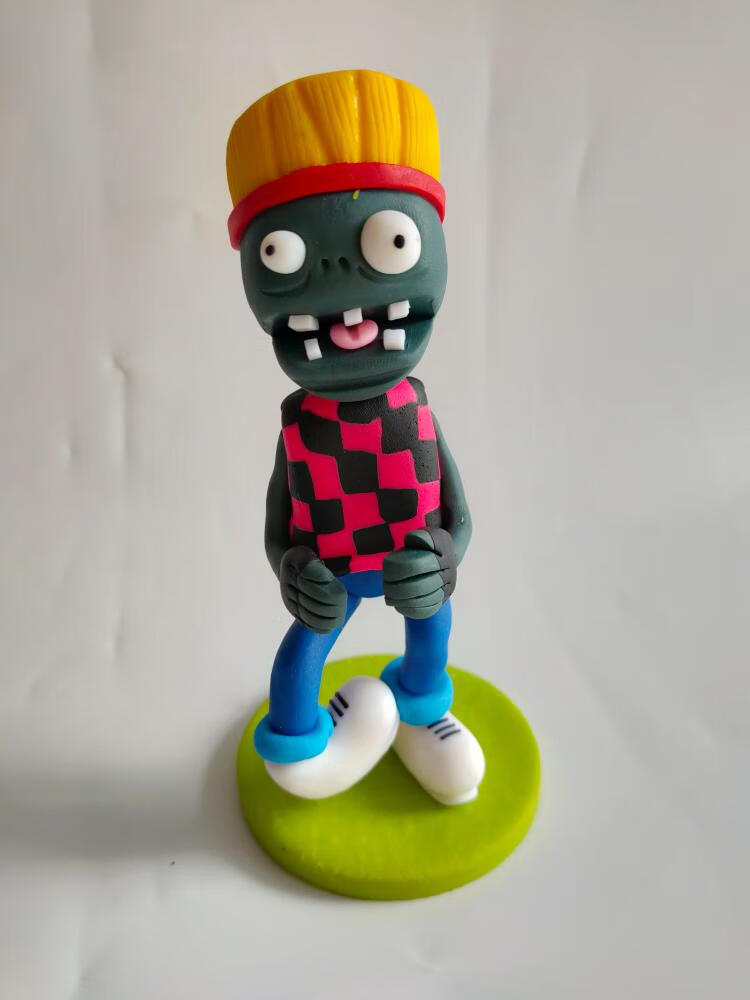 植物大战僵尸的橡皮泥手工软陶泥创意游戏模型雕塑泥土儿童玩具公仔黄