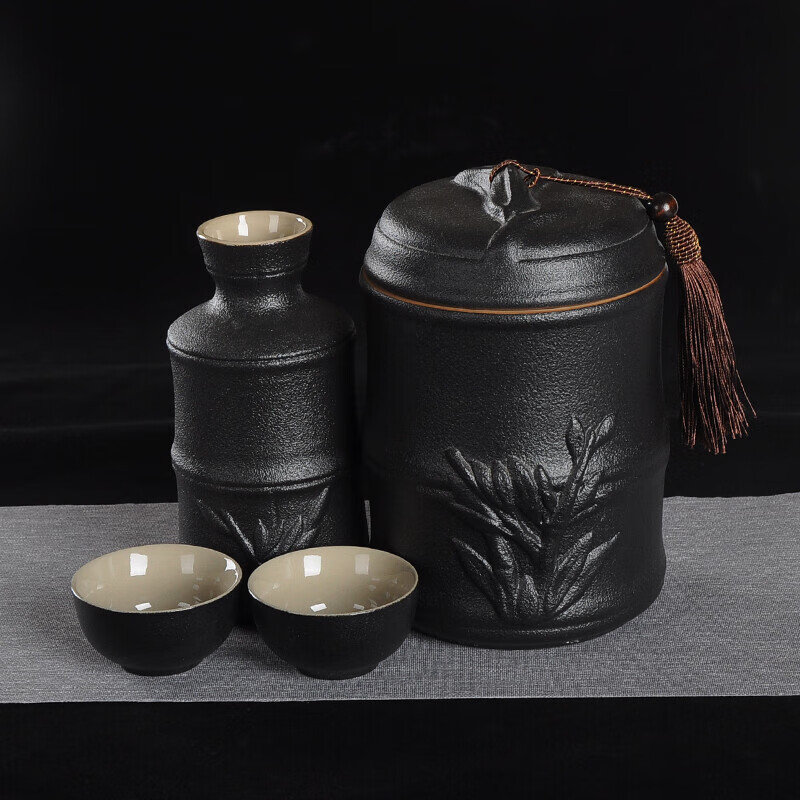 挚钻精品 温酒壶烫酒器陶瓷暖酒器大容量用中式水烫黄酒二两半斤八两