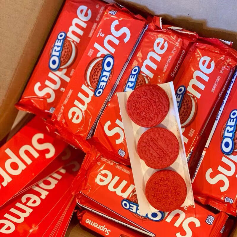 奥利奥夹心饼干supremeoreocookies奥利奥联名潮牌2020珍藏版 supreme