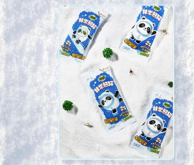 伊利非常熊猫麦香可可黑糖牛奶口味冰淇淋雪糕冬奥会吉祥物冰墩墩乐飞