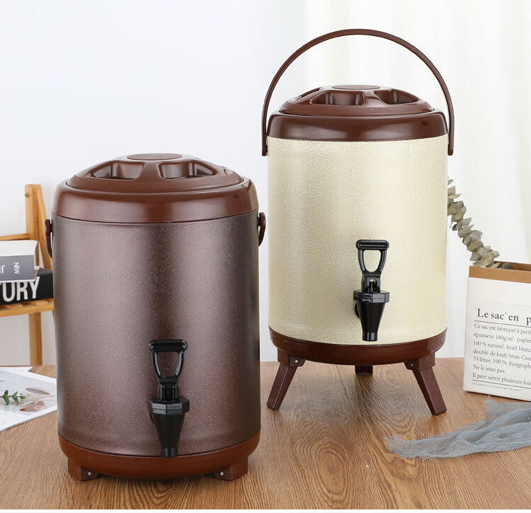 商用304不锈钢保温保冷奶茶桶双层茶水饮料咖啡果汁奶茶店豆浆桶6l