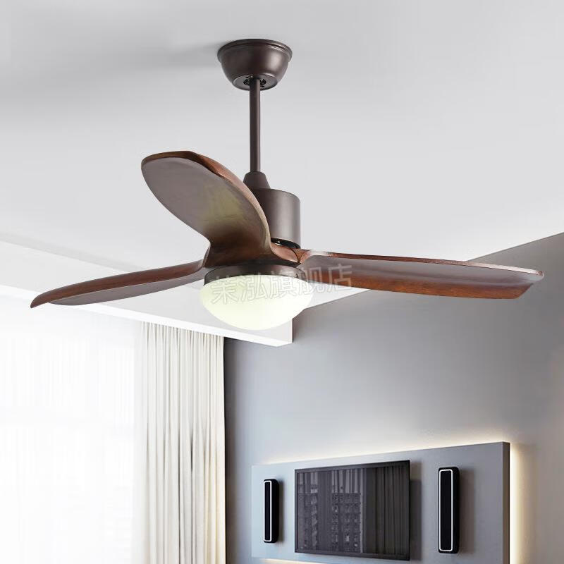 2022新款名家汇风扇灯北欧实木电扇电风扇吊灯简约客厅l