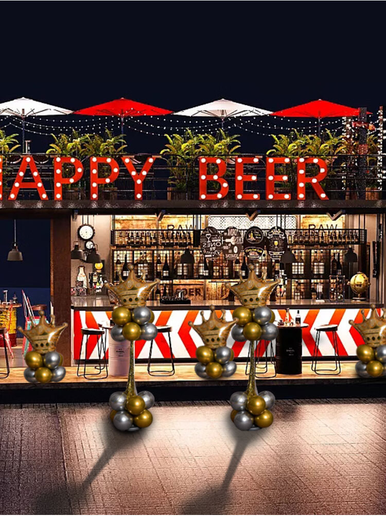 可狄金属气球皇冠立柱路引酒吧ktv门口气球成人生日派对布置会场活动