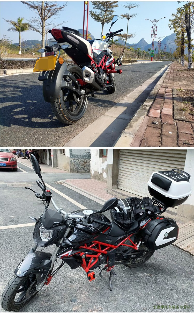 杠前护杠一字特技杠防摔竞技杠改装一字黑杠黑胶头贝纳利红宝龙150i