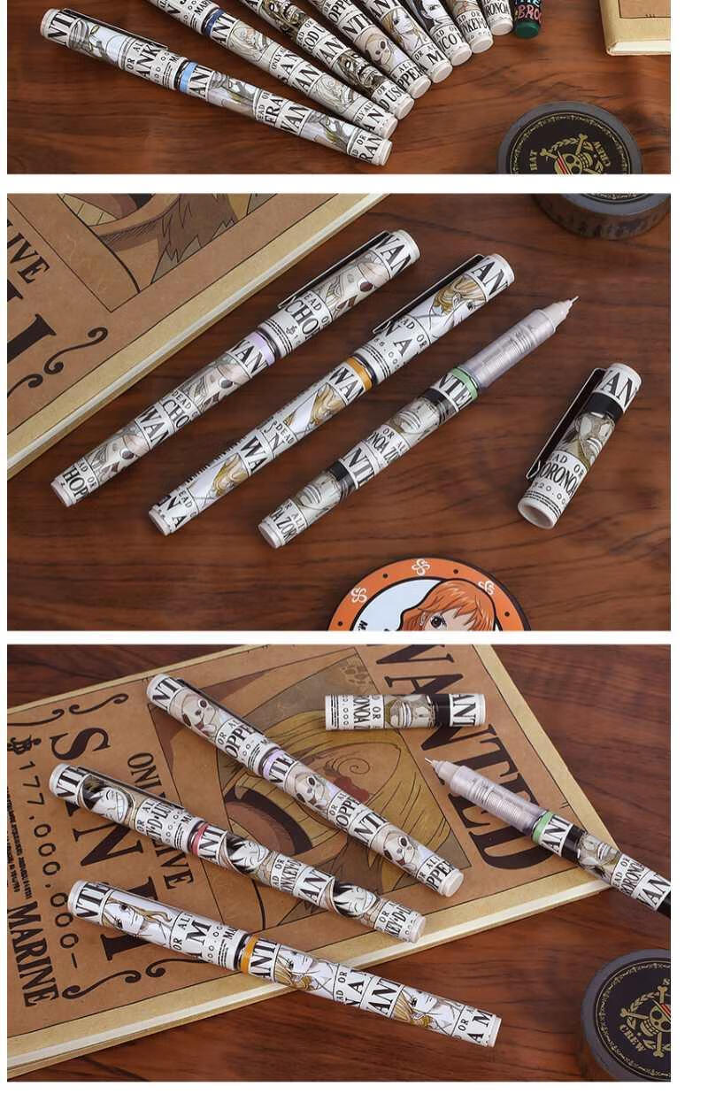 晨光海贼王系列文具通缉令限定版航海王联名笔路飞索隆直液式0.